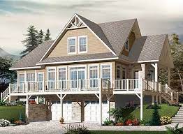 Plan 22310dr Four Season Escape With Drive Under Garage Cottage Style House Plans Craftsman Style House Plans Cottage House Plans
