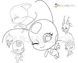 Ladybug and chat noir coloring pages. Ladybug And Cat Noir Kwami Coloring Pages Miraculous Ladybug Colouring Book Kwamis Edition 21 Days Coloring Book High Quality Jumbo Colouring Book With Chibis Character For Kids Ages 3 8 Publishing