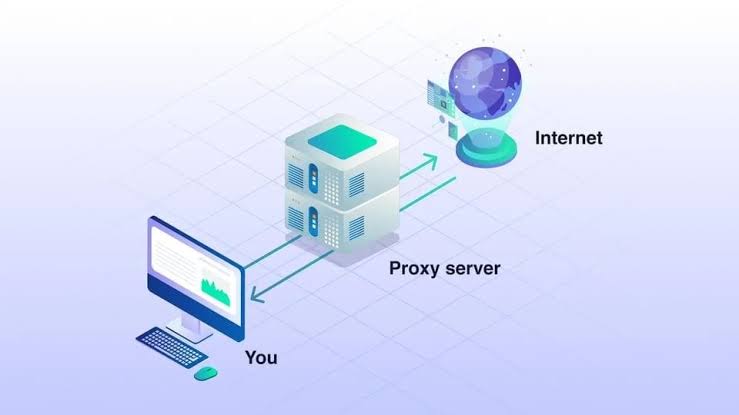 Internet security and proxy illustration