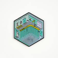 Isometric Pool Pin In 2020 Isometric Enamel Pin Collection Pin And Patches