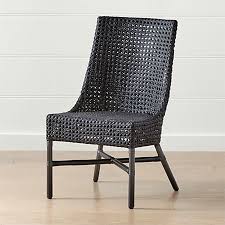 Maluku Black Rattan Dining Side Chair Rattan Dining Chairs Side Chairs Dining Bamboo Dining Chairs