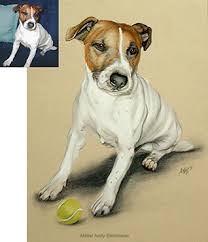 Hundeportrait nach fotovorlage gemalt, leinwandbild. Hundeportraits Auftragsmalerei Nach Foto