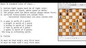 In the opening look for a pawn move first, then for a knight move, then for a bishop move, then for a rook move (or castle), and finally for a queen move. Basic Rules Of Chess How To Play Chess In Hindi Learn Chess Youtube