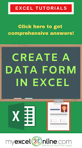 Create Form In Excel For Data Entry Myexcelonline Microsoft Excel Tutorial Microsoft Excel Excel Tutorials