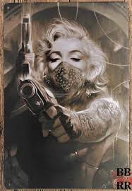 I still have them, so i'm gonna have my grandfather in the pictures. Marilyn Monroe Tattoos Gun Metal Plate Tin Sign 30x21cm Home Living Roxie Rebel