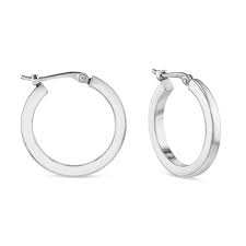 Maybe you would like to learn more about one of these? 14k White Gold Square Tube Hoop Earrings Small Borsheims
