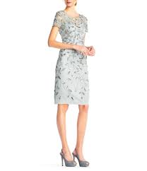 Adrianna Papell Sequin Floral Beaded Short Dress Dillards Metallic Cocktail Dresses Short Dresses Mother Of The Bride Dresses