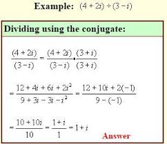 Dividing Complex Numbers Example Excellent Example Of Complex Numbers That Exemplifies All The Major Operations Di Complex Numbers Math Tutorials Math Notes