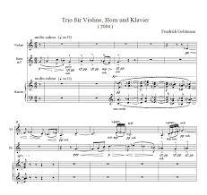 Französisch mode majeur, englisch major, italienisch modo maggiore, spanisch modo mayor) bezeichnet in der musik ein tongeschlecht.dieses kann sich auf eine tonart, eine tonleiter oder einen akkord beziehen. Trio Fur Violine Horn Und Klavier Score Pdf Friedrich Goldmann