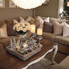 Living Room Inspirations A Pile Of Living Room Pillows Helps The Medicine Go Down Brown Living Room Brown Couch Living Room Family Room Decorating