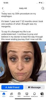 See previous post as to what happened to this poor woman. She was served a  margarita with industrial grade degreaser in it at las margaritas in Elgin  Okla. I'm hearing this is