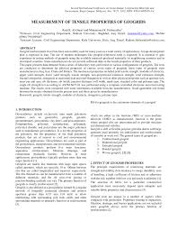 Pdf Measurement Of Tensile Properties Of Geogrids