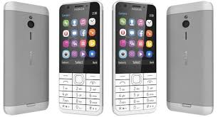Released 2015, december 91.8g, 10.9mm thickness feature phone 16mb ram storage. Nokia 230 White 3d Model