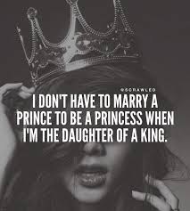 A king must keep his word. I Am The Daughter Of The King He Is Our Lord
