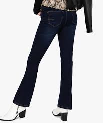 Jean bootcut couleur denim, bleu délavé ou bootcut noir : Jean Femme Bootcut En Coton Stretch Gemo