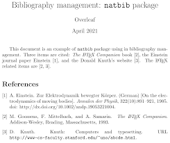 There is also information about how to create lists of references. Bibliography Management With Natbib Overleaf Online Latex Editor