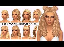 Maxis match cc matches the style used in the sims and alpha . My Maxis Match Hair Collection Sims 4 Custom Content Showcase Links Youtube Sims Hair Sims Maxis Match