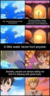 A Little Water Never Hurt Anyone Ouran High School Host Club Host Club Anime High School Host Club Ouran High School Host Club Funny