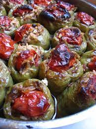 Almost Turkish Recipes Vegetarian Stuffed Peppers Zeytinyagli Biber Dolma Vegetarian Stuffed Peppers Turkish Recipes Stuffed Peppers