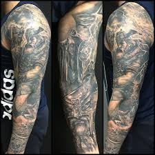 Viking Sleeve Viking Tattoo Sleeve Scandinavian Tattoo Warrior Tattoo Sleeve