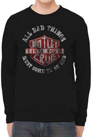 Motley Crue Concert Sweatshirt Motley Crue Final Tour All Bad Things Must Come To An End Black Vintage Shirt Sweatshirts Vintage Shirts Motley Crue Concert