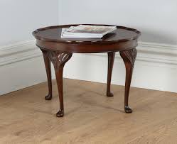 It was roughly 40 hours of work crammed in to about 13 minutes of video. Queen Anne Style Burr Walnut Round Coffee Table By Cameo Circa 1960 Yola Gray Antiques