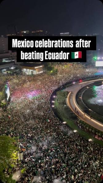 Mexico are into last 16 of the World Cup after beating Ecuador 2-0 🇲🇽👏