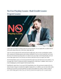Bad credit loans are not as difficult to find as you may think. No Fax Payday Loans Bad Credit Loans Urgent Loans Converted