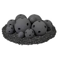 Check spelling or type a new query. Hollow Ceramic Fire Balls Mixed Set Of 13 Modern Accessory For Fire Pits And Fireplaces Brushed Concrete Look Midnight Black Overstock 26426068