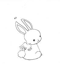 Kawaii Animal Drawing Chibi Bunny Angel By Escargotgirl On Bunny Drawing Chibi Bunny Rabbit Drawing