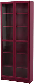 Ikea offers bookcases with a wide range of selections, for example, bookcases with glass doors, display shelves and panel. Amazon Com Ikea Billy Bookcase With Glass Doors Dark Red Furniture Decor