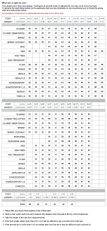 five fingers shoe size chart vibram fivefingers and