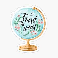 Water bottle stickers travel immigration postmark 50 pcs suitcase stickers pack waterproof decals for water bottle laptops ipad cars luggages. Travel The World Stickers Redbubble