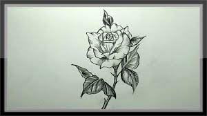 Create or find a drawing plan. Pencil Drawing A Beautiful Rose Flower Easy Youtube