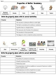 'the structure and properties of matter' Physical And Chemical Properties Of Matter Activity Distance Learning