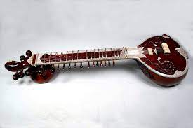 Wood and brass brown wooden musical khartal. Surbahar Wikipedia