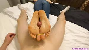 The Hottest Footjob with 18 Year Old Oily Feet Fucking Feet Like Ass and  Cumshot on Them