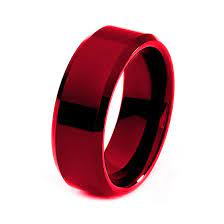 Red Titanium Ring Red Men Titanium Rings Red By Giftflavors 277 77 Tungsten Mens Rings Red Tungsten Ring Titanium Wedding Rings