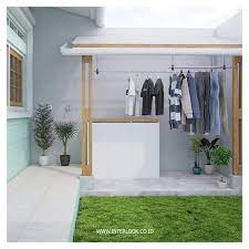 Membuat jemuran dari pipa paip. 18 Desain Tempat Cuci Dan Jemuran Baju Di Belakang Rumah Yang Meyatu Dengan Dapur
