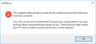 Freekb Windows Resolve You Can T Access This Shared Folder Because Your Organization S Security Policies Block Unauthenticated Guest Access