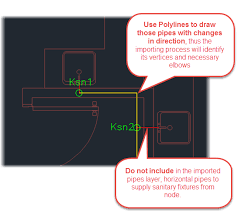 Plastic fittings for connecting water closets to the sanitary drainage system. How To Create The Water Supply Network Of A Building From An Autocad Drawing File Hidrasoftware
