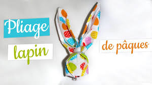 Comment cultiver l'univers de pâques dans les moindres détails ? Tuto Pliage Serviette Lapin De Paques Youtube