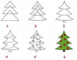 Comment Dessiner Un Sapin Sapin Dessin Dessin Noel Comment Dessiner
