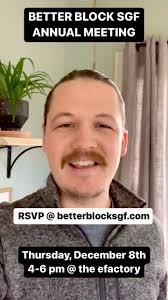 JOIN US FOR THE 2022 BETTER BLOCK SGF ANNUAL MEETING!!!, Enjoy live music  by @mattharpmusic , appetizers, drinks, and an exciting panel discussion  with Mary Kromrey (Ozark Greenways) and John McQueary ...