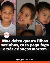 Mãe é presa após deixar 4 filhos sozinhos e 3 morrerem carb0nizados em  Serrinha A mãe das crianças, uma mulher de 27 anos, foi presa em flagrante  por abandono de incapaz com