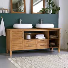 Check spelling or type a new query. Meuble De Salle De Bains Double Vasque L 165 X H 75 X P 55 Cm Teck Soho Leroy Merlin