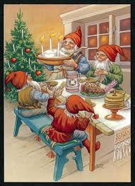 14 count, white ,cotton cloth. Handarbeit Gnomes Elves Christmas Dinner Jenny Nystrom Counted Cross Stitch Pattern Bastel Kunstlerbedarf Pogio Be