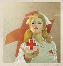 Vintage Red Cross Iain Claridge Nurse Art Nurse Drawing Character Design