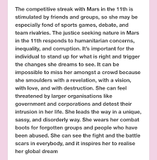 Mars In The 11th House By Astrolocherry Com Birth Chart Analysis Birth Chart Astrology Aquarius Pisces Cusp
