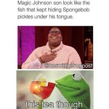 Magic Johnson Son Look Like The Fish That Kept Hiding Spongebob Pickles Under His Tongue This